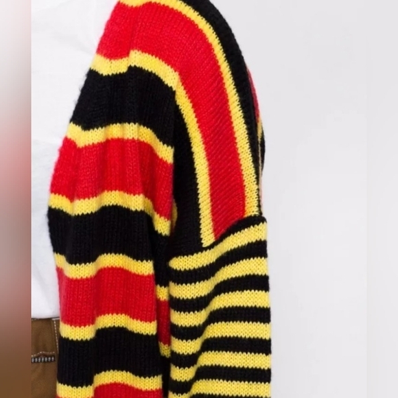 The Ragged Priest Oversized Mixed Stripe Dropped Shoulder Cardigan Size Small - Picture 5 of 9